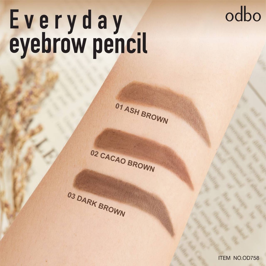 odbo-everyday-eyebrow-pencil-od758-โอดีบีโอ-เอเวอรี่เดย์-อายบราว-เพ็นซิล-ดินสอเขียนคิ้ว-x-1-ชิ้น-abcmall