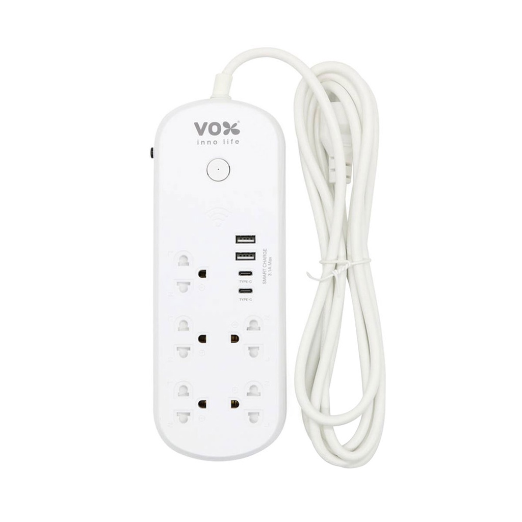 chaixing-home-รางปลั๊กไฟ-5-ช่อง-1-สวิตช์-2-usb-2-type-c-vox-รุ่น-f5st3-no01-5141-wifi-ขนาด-3-เมตร