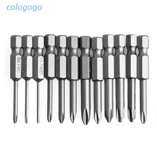 Colo ดอกไขควงแม่เหล็ก 50มม. 1/4 นิ้ว Hex Shank 12ชิ้น/ชุด