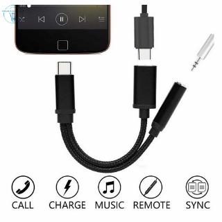 DG 2 In 1 Type-C To 3.5 mm Charger Headphone Audio Jack USB C Cable Type-C To 3.5mm Connector Adapter for Mobile Phone