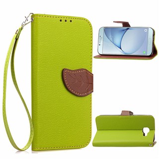 Leaf Design Leather เคส Sumsung A8 2016