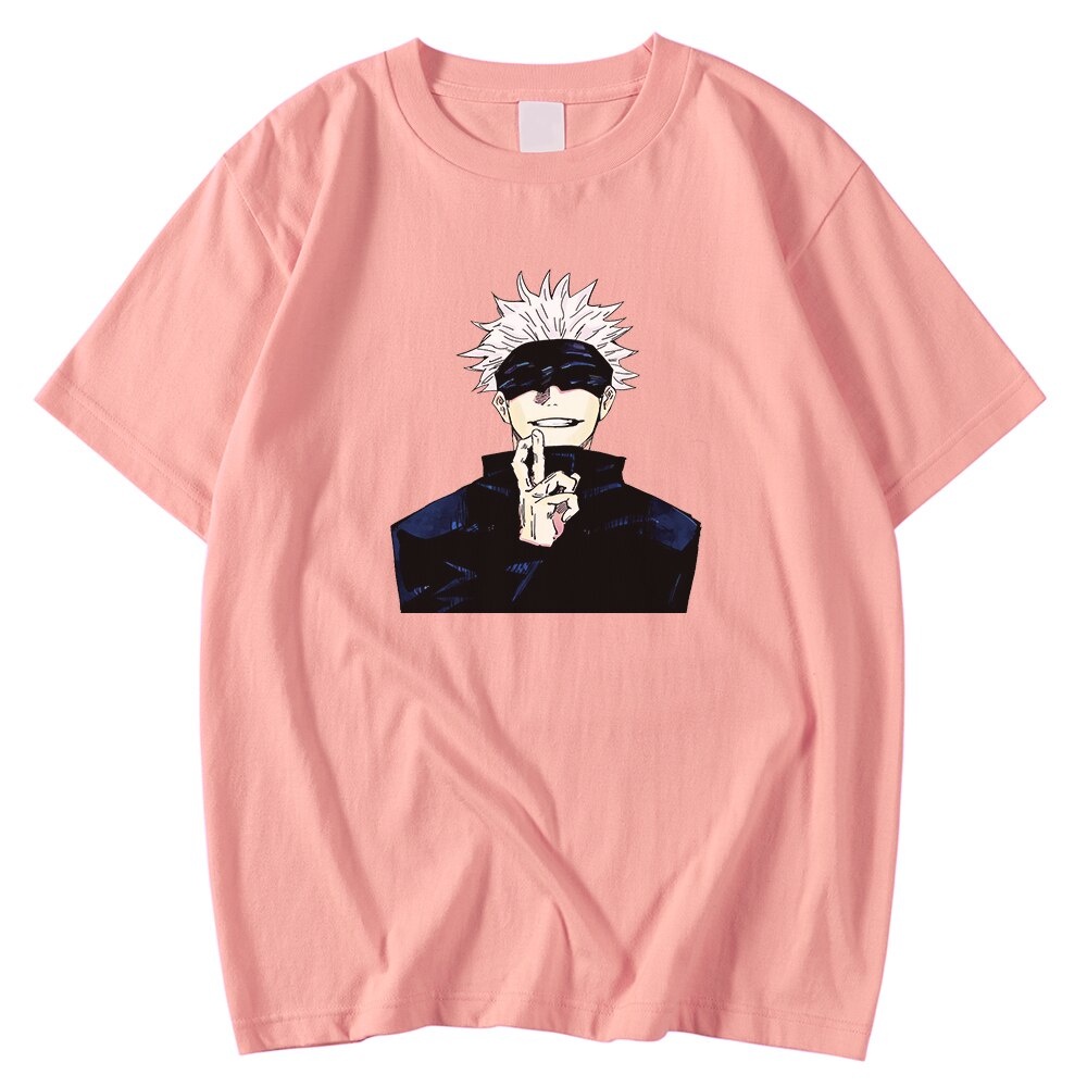 เสื้อยืดพิมพ์ลายการ์ตูน-jujutsu-kaisen-satoru-gojo-ทรงหลวมขนาดใหญ่สําหรับผู้ชาย-สไตล์แฟชั่นเรียบง่าย