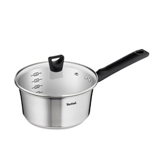 TEFAL หม้อด้ามพร้อมฝาแก้ว รุ่น Simpleo SCP18 ขนาด 18 ซม. สีสเตนเลส หม้อ เครื่องครัว