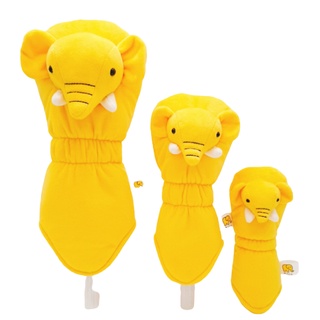 [WICO&amp;Golf]Golf Club Cover yellow elephant  /ไม้หัวกอล์ฟคลับชุดป้องกัน/Yellow Elephant Golf Club Head Cover Set