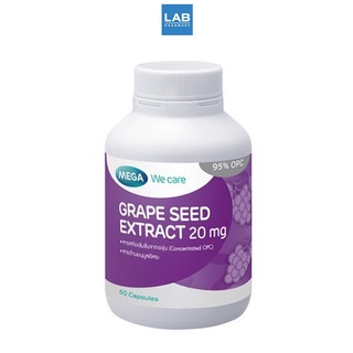 ภาพหน้าปกสินค้าMEGA We Care Grape Seed 20 mg. 60 capsules - ผลิตภัณฑ์เสริมอาหารสารสกัดจากเมล็ดองุ่น 20 มก.1 ขวด บรรจุ 60 แคปซูล ที่เกี่ยวข้อง