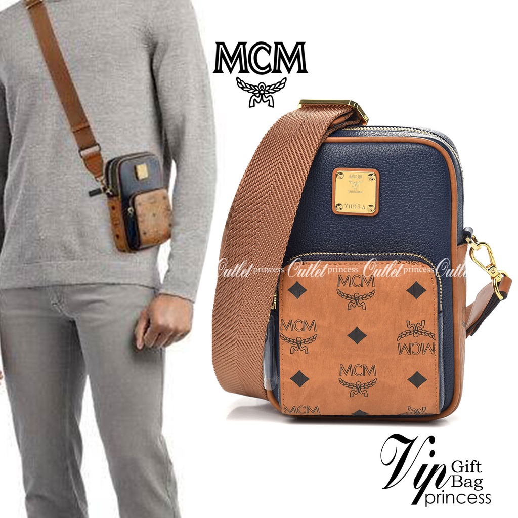 M.C.M N S Crossbody Bag in Visetos Original MCM MINI TECH CROSSBODY IN COLORBLOCK
