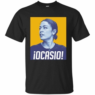 เสื้อยืดโอเวอร์ไซส์ใหม่ เสื้อยืดผ้าฝ้าย 100% พิมพ์ลาย Alexandria Ocasiocortez Aoc Us Congressman Ioinbd29Fhamio79 สีดํา