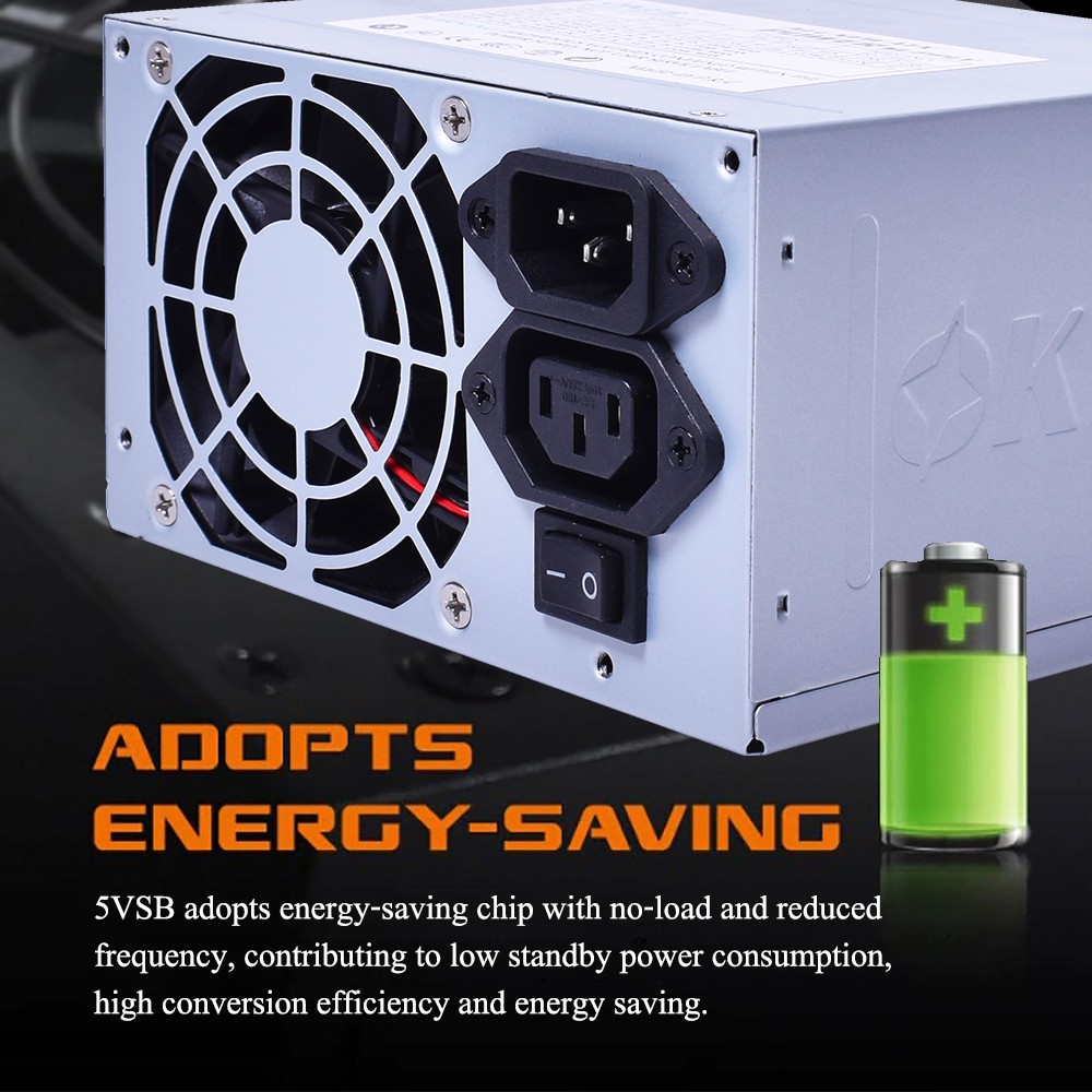 พาวเวอร์ซัพพลายคอมพิวเตอร์ อุปกรณ์จ่ายไฟคอมพิวเตอร์ OKER EB-480 ALL NEW ...