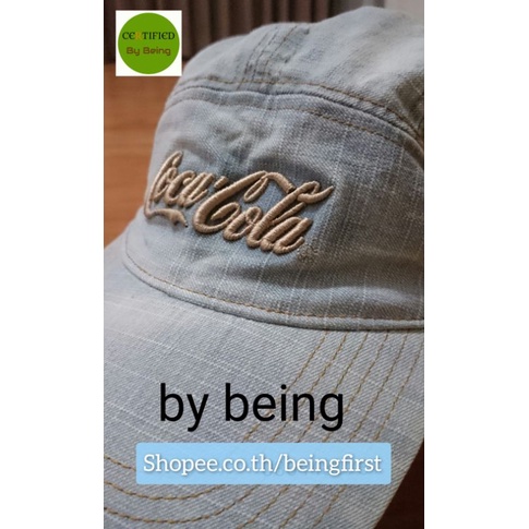 หมวกแก๊ปผ้ายีนส์-coca-cola-coke-underlicensed-coca-cola-denim-cap