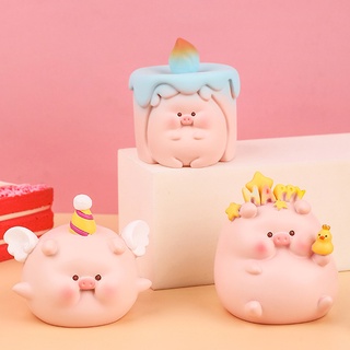 ตุ๊กตาฟิกเกอร์ Wish You Happiness Pig Blind Box Piggy ของเล่นสําหรับเด็ก