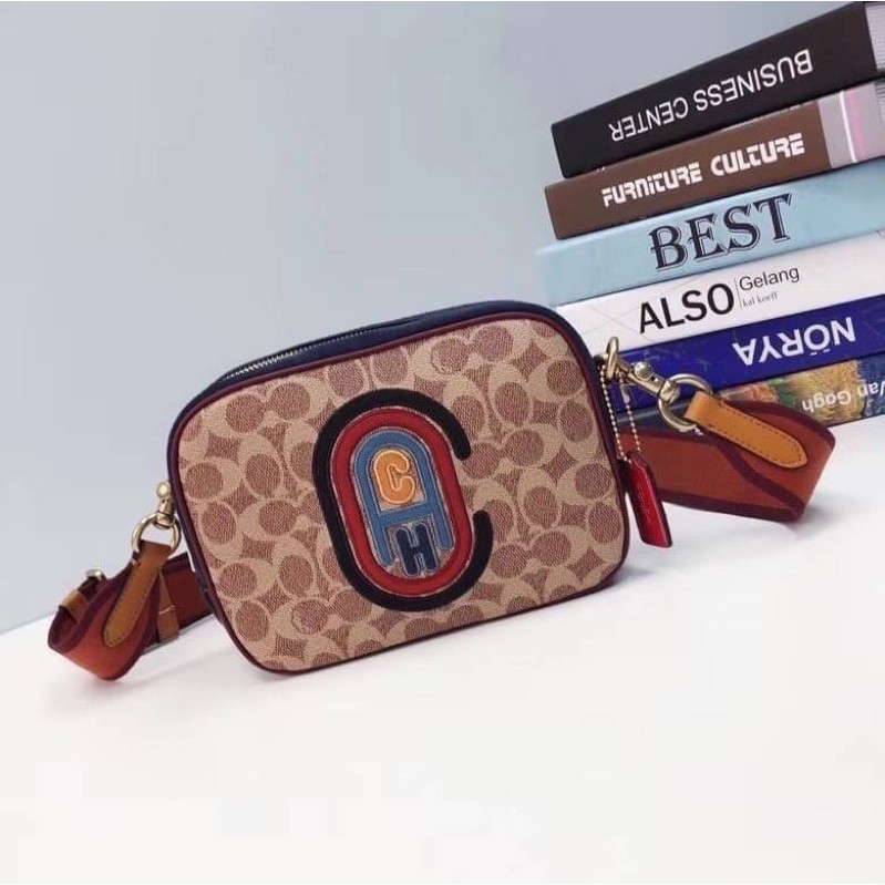Coach Camera Bag In Colorblock With Coach Patch Shopee Thailand