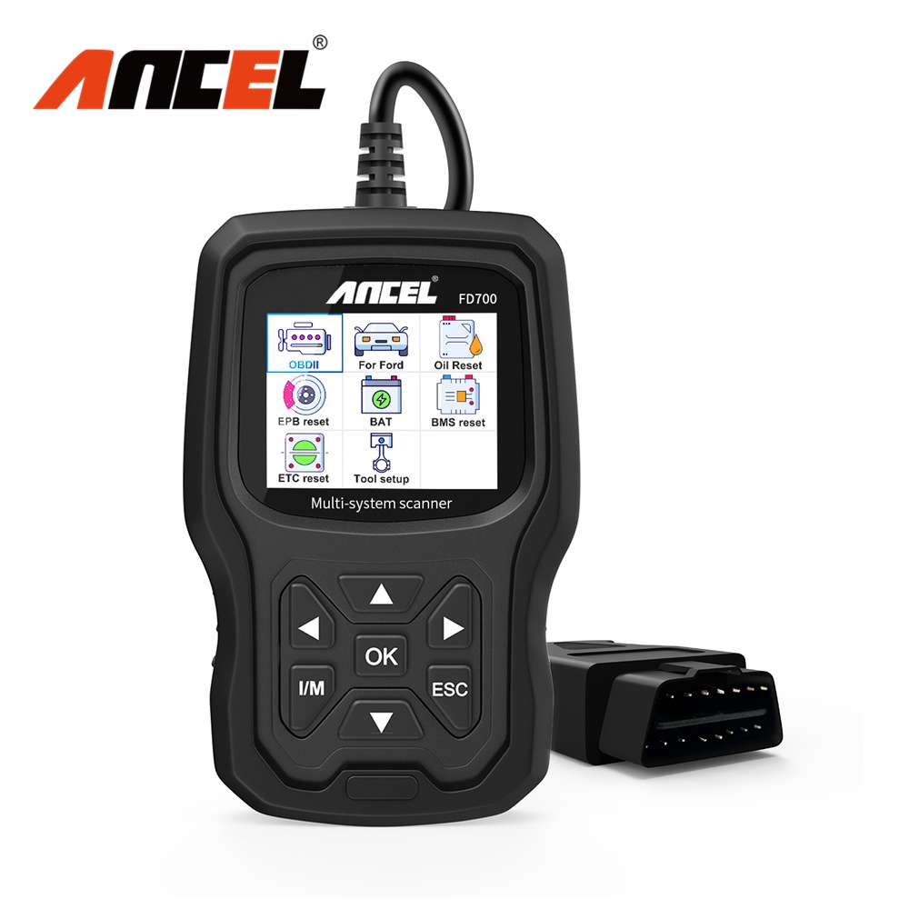 Ancel FD700 เครื่องสแกนเนอร์วินิจฉัยน้ํามันรถยนต์ OBD2 DPF EPB BMS ETC ...