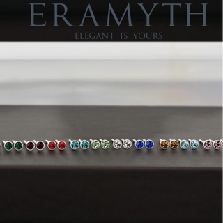 ภาพขนาดย่อของภาพหน้าปกสินค้าEramyth jewelry ต่างหูเงินแท้ประจำเดือนเกิด ประดับด้วยพลอยสวารอฟสกี้ จากร้าน eramyth_jewelry บน Shopee