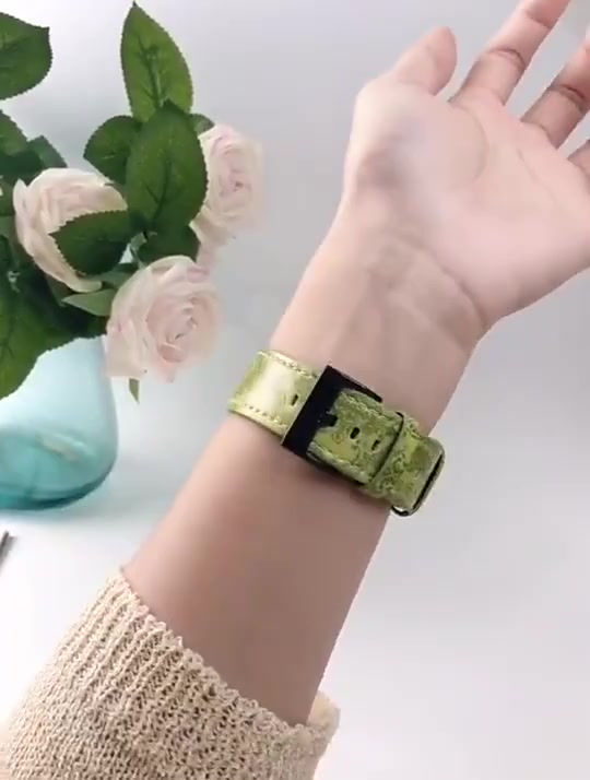 สายนาฬิกาข้อมือ-สายหนัง-สีเขียว-หรูหรา-สําหรับ-apple-watch-series-ultra-8-se-7-6-5-4-3-2-1