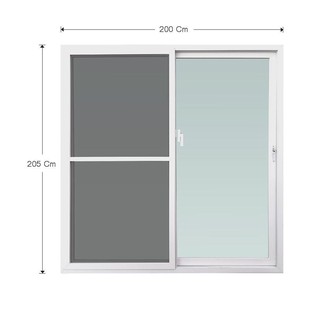 UPVC door DOOR UPVC AZLE S-S 200x205cm. WHITE Door frame Door window ประตู UPVC ประตู UPVC AZLE S-S มุ้ง 200x205 ซม. สีข