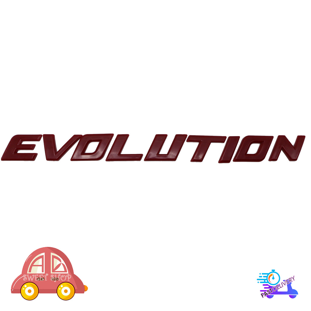 โลโก้-evolution-สูง2-5เซน-สีแดง-toyota-ford-mitsubishi-mazda-nissan-isuzu-hilux-ranger-l200-frontier-d-max