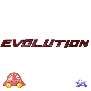 โลโก้ "EVOLUTION" สูง2.5เซน สีแดง Toyota, Ford, Mitsubishi, Mazda, Nissan, Isuzu  Hilux Ranger L200 Frontier D-Max