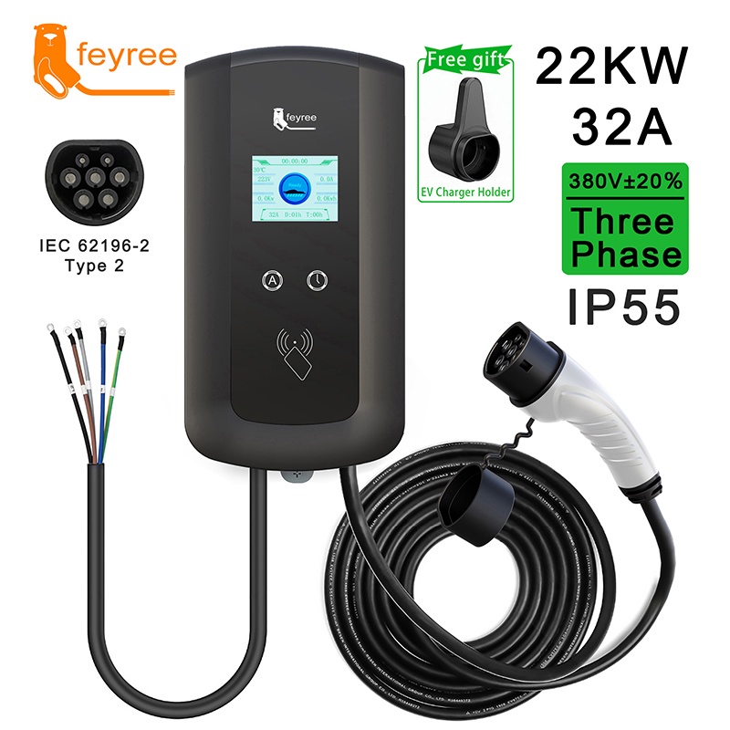 feyree-ev-ที่ชาร์จ-type2-iec62196-2-สายไฟ-22kw-32a-3-เฟส-evse-ติดผนังรถยนต์-ยานพาหนะไฟฟ้า-แท่นชาร์จ-พร้อมสายเคเบิล-5-เมตร