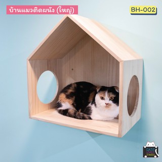 กล่องแมวติดผนัง กล่องไม้แมว กล่องแมวทรงบ้าน