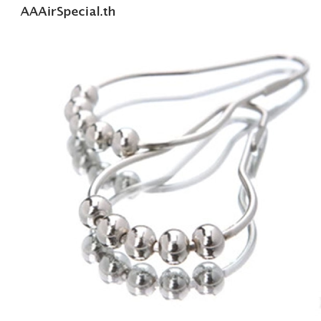 aaairspecial-ห่วงผ้าม่านอาบน้ํา-นิกเกิลขัดเงา-sa-5-ลูกกลิ้ง-12-ชิ้น-th
