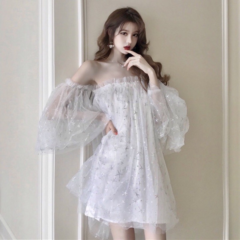 อย่ารอช้า-รุ่นนี้หมดไวมากค่า-รุ่นขายดี-ของเดือนนี้จ้ะ-best-seller-of-the-month-white-fairy-dress-ลุคนางฟ้า