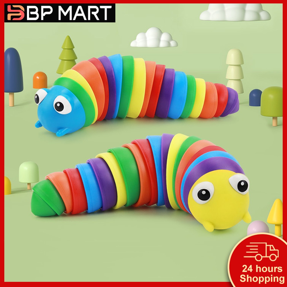 bp-mart-fidget-slug-ของเล่นประสาทสัมผัส-เด็ก-รุ้ง-บิด-หนอนผีเสื้อ-บรรเทาความเครียด-ของเล่นป้องกันความวิตกกังวล-ของเล่นประสาทสัมผัส-สําหรับเด็ก-ผู้ใหญ่