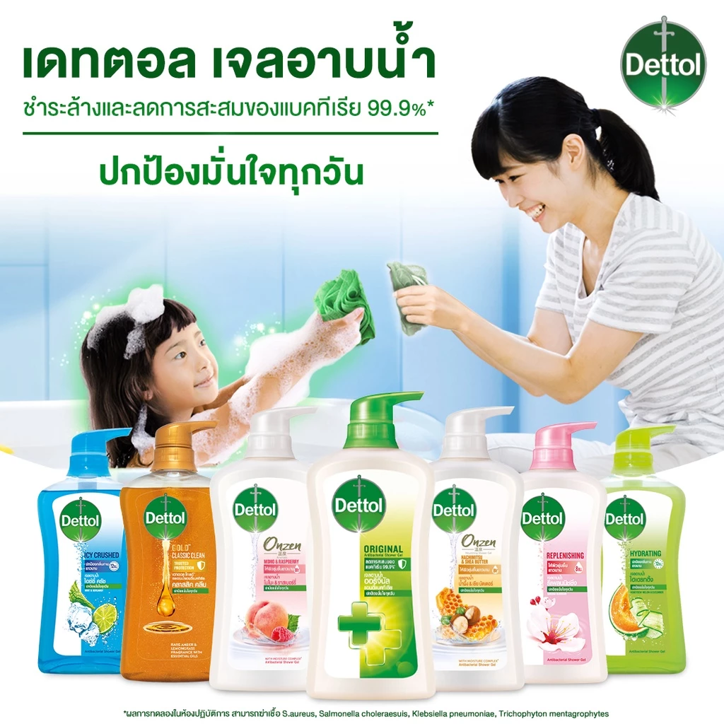 Dettol เดทตอล เจลอาบน้ำ สบู่เหลวเดทตอล แอนตี้แบคทีเรีย สูตรไอซ์ซี่ ครัช https://wayoza.com