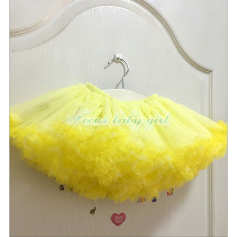 กระโปรงฟูฟูสีเหลืองชายฟูสีเหลืองเข้ม-รุ่น-basic-tutu