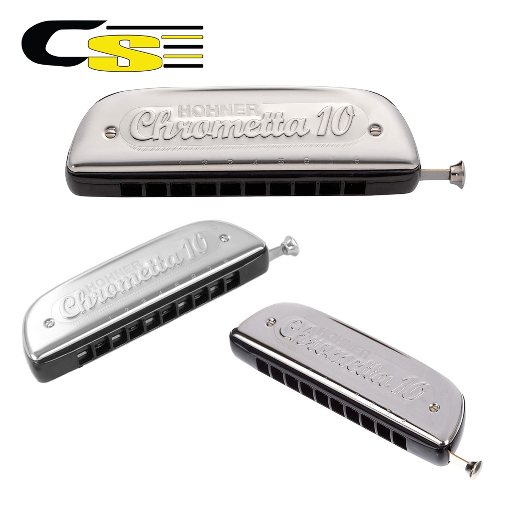 hohner-chrometta-8-chrometta-10-chrometta-12-chrometta-14-harmonica-ฮาร์โมนิก้า-ขนาด-8-14ช่อง-พร้อมซองเก็บรักษา