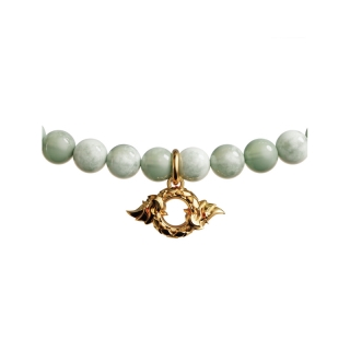 [กรอกโค้ด HR4MN ลด 100.-] Harmenstone - สร้อยข้อมือบ่วงนาคบาศอัญมณีหยกพม่า [พร้อมส่ง 5-7 วัน] The Uniti