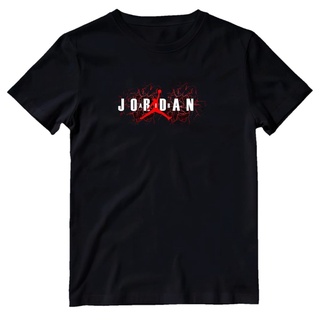 เสื้อยืด ผ้าฝ้าย พรีเมี่ยม ลาย Air Jordan Combed 30s สีดํา สําหรับเด็ก วัยรุ่น และผู้ใหญ่