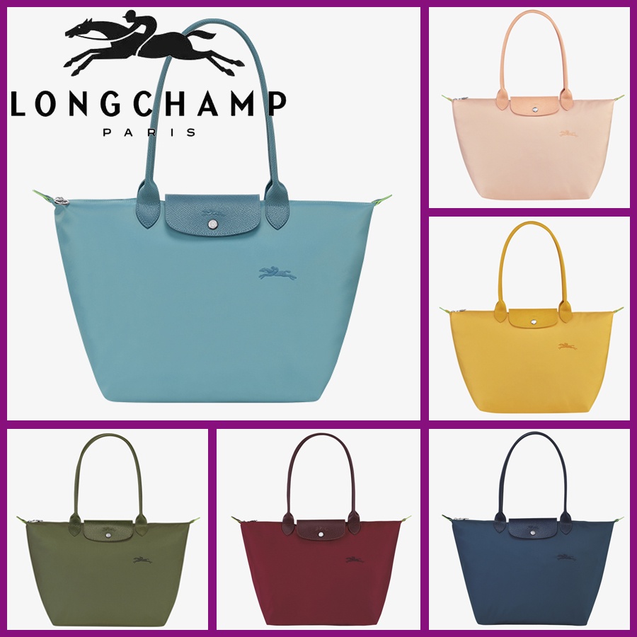 รูปภาพสินค้าแรกของLongchamp Le Pliage Eco-friendly color series กระเป๋า กระเป๋าถือผู้หญิง กระเป๋าชอปปิ้ง กระเป๋าลองชอม