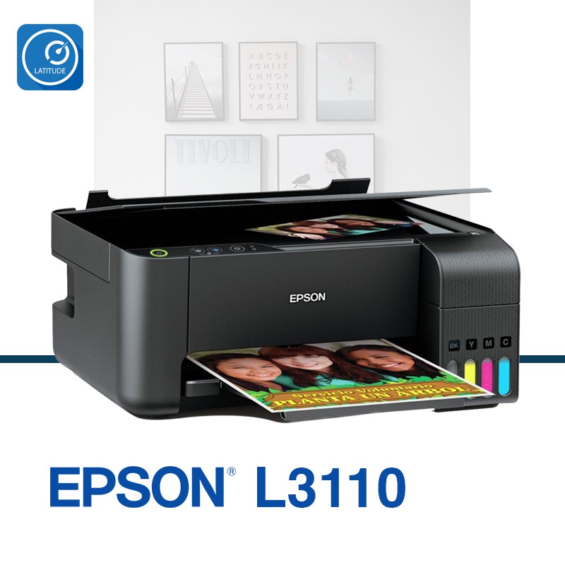 ภาพหน้าปกสินค้าEpson printer Inkjet L3110 เอปสัน print scan copy ประกัน 1 ปี ปริ้นเตอร์ หมึกเติม Premium ink จำนวน 1 ชุด จากร้าน latitude_online บน Shopee