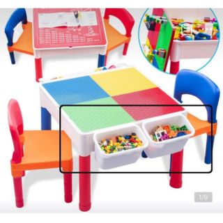ภาพขนาดย่อของภาพหน้าปกสินค้าฮอต โต๊ะตัวต่อ+เก้าอี้2ตัว+ตัวต่อ1000ชิ้น โต๊ะตัวต่อTable Set จากร้าน dtoys บน Shopee ภาพที่ 7