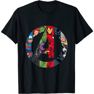 เสื้อยืด พิมพ์ลายโลโก้ Marvel Avengers A