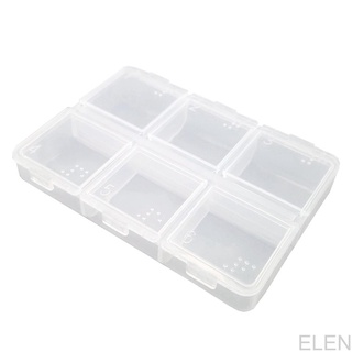 Pill Case 6 Slots Travel Pill Storage Box Plastic Portable Jewelry Empty Container Organizer ELEN