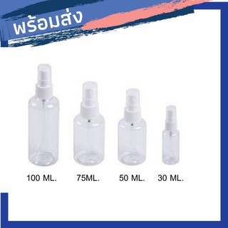 ภาพขนาดย่อของภาพหน้าปกสินค้าขวดสเปรย์เปล่า ขวดสเปรย์พลาสติก สเปรย์ฉีด 30ml 50ml 75ml 100ml จากร้าน salestore.sogood บน Shopee