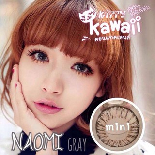 Mini Naomi Gray (1) มินิ สีเทา เทา Kitty Kawaii ค่าอมน้ำสูง Contact Lens Bigeyes คอนแทคเลนส์ ค่าสายตา แฟชั่น ใส่สบาย