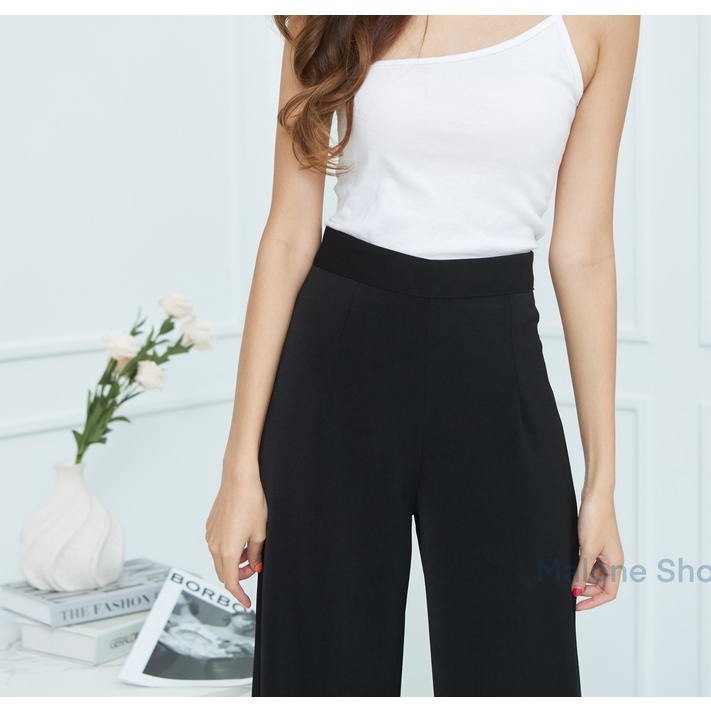 ภาพสินค้าโค้ดส่วนลด 715SMEDDAY  กางเกงขายาว เอวสูง ทรงกระบอกกลาง ผ้าฮานาโกะ จากร้าน ttmpp บน Shopee ภาพที่ 4