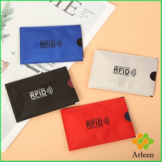 Arleen ซองอลูมิเนียมใส่บัตรเครดิต กันขโมยข้อมูล RFID กันขโมย ปลอกการ์ดฟอยล์ bank card case