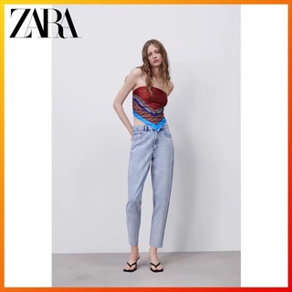 Zara Z1975 กางเกงยีน ความยาวข้อเท้า ทรงพอดีตัว สําหรับคุณแม่