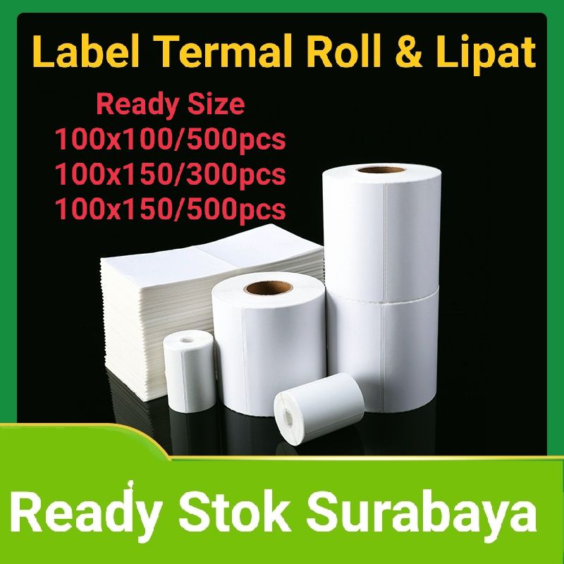 [SKY Label] THERMALT STICKER Label 100 X 150/100x100 BARCODE A6/ฉลาก ...