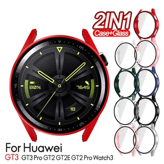 สินค้า กระจกนิรภัย และเคส สําหรับ Huawei Watch 3 Pro GT3 Pro 42 มม. 46 มม. 48 มม. Huawei GT2E GT3Pro