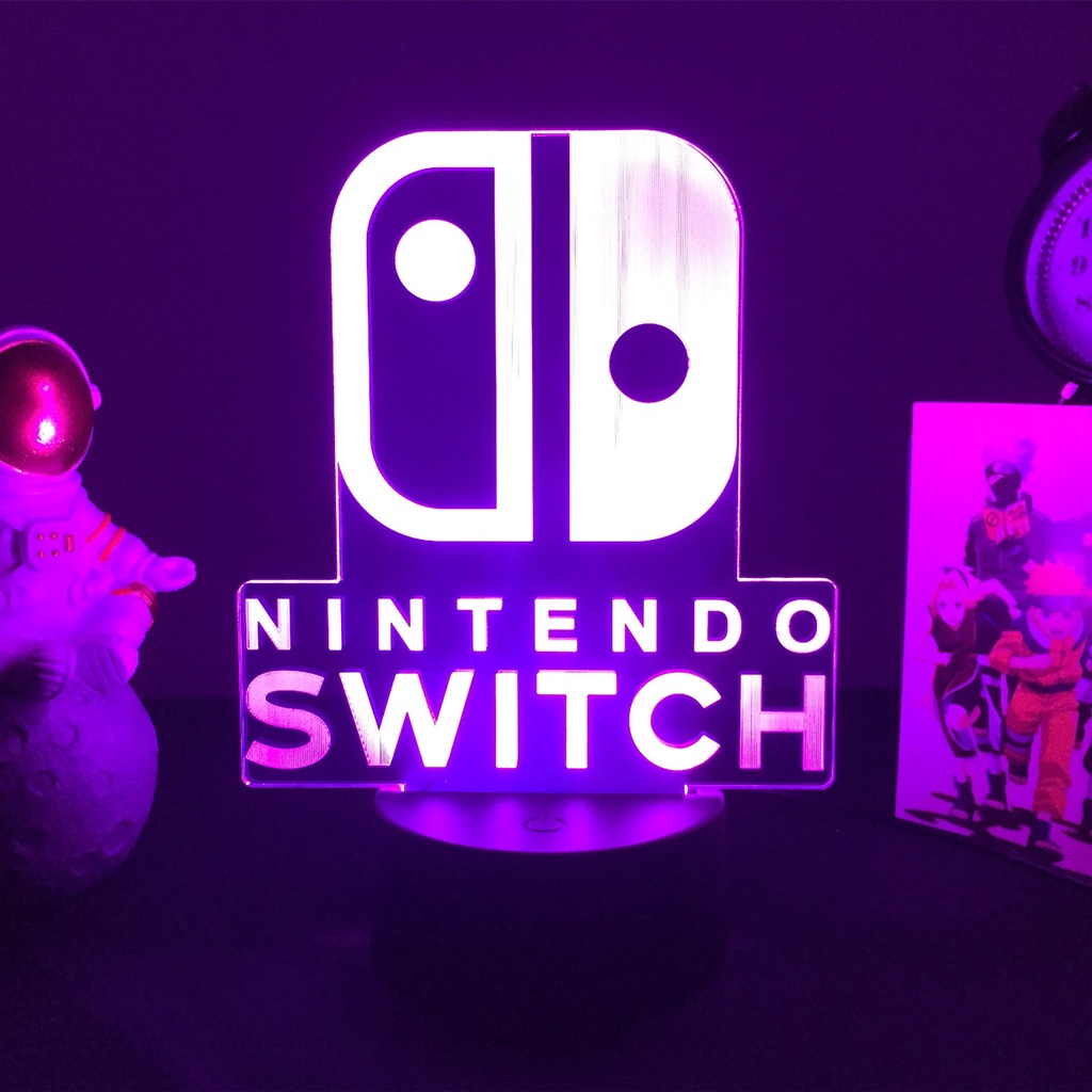 16 สี 三维 ไฟกลางคืน Nintendo Switch LOGO รูป LED โคมไฟข้างเตียงสําหรับ ...