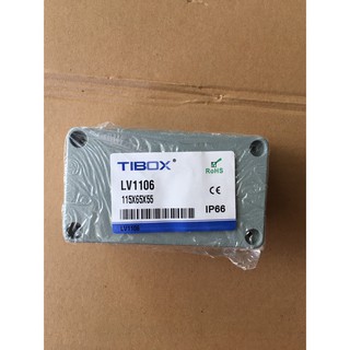 Tibox LV1106 กล่องอลูมิเนียมกันน้ำขนาด 115x65x55mm พร้อมเพลทใน