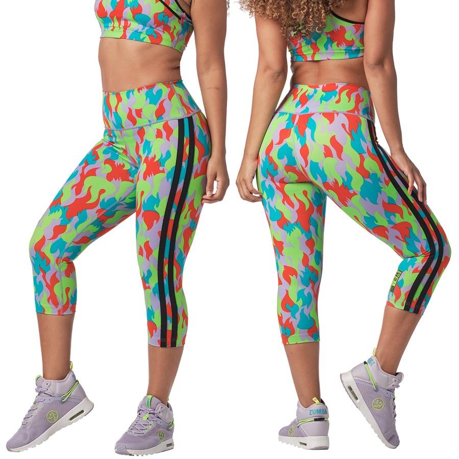 Zumba Fuego High Waisted Capri Leggings