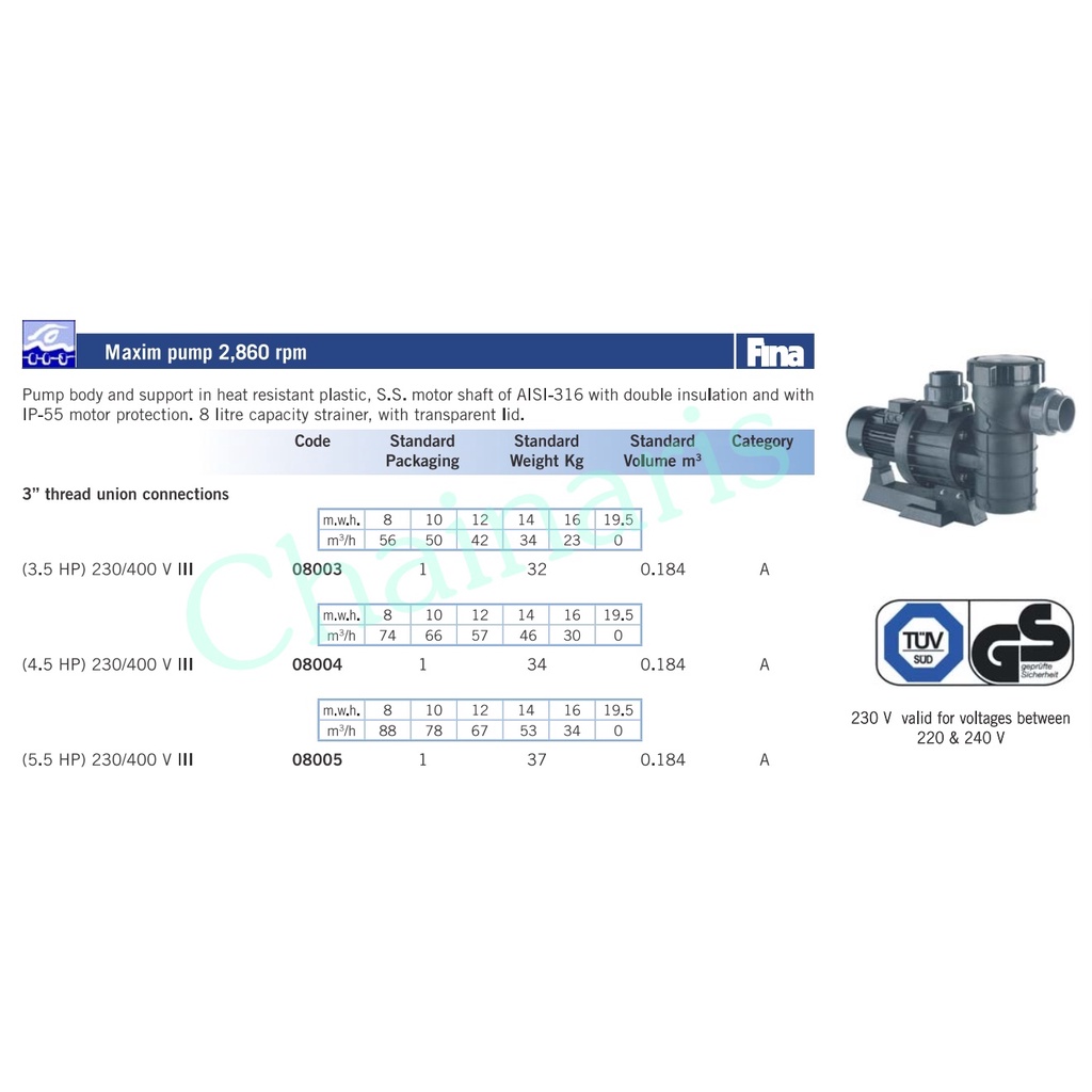 astral-อะไหล่ปั้มสระว่ายน้ำ-ใบพัดปั้ม-ยี่ห้อ-astral-impeller-5-5hp-no-19-4405010325-ขนาด-5-5-แรง