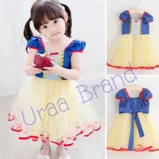 สินค้า < ส่งฟรี/พร้อมส่ง > ชุดเจ้าหญิง ชุดเด็ก Princess Dress รุ่น Snow White