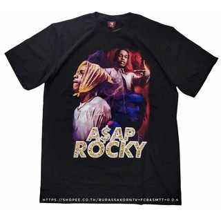 เสื้อยืด asaprocky raptee hiphop t-shirts เสื้อยืดผช เท่ๆ คอลูกเรือ