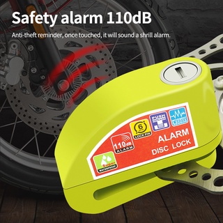 ที่ล็อคล้อจักรยานมอเตอร์ไซค์ กุญแจล็อคเบรคล็อคจานดิสเบรค เสียงเตือนดังกันขโมย  Motorcycle Bicycle Alarm Brake disc lock